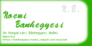 noemi banhegyesi business card